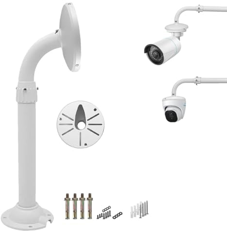 WiTi 6 Zoll Basis Ausziehbarer J-Pol Halterung für CCTV IP Kameras,40CM-60CM Einstellbar Montagestange für Sicherheitsüberwachungs kamera system,Solides Metall Pulversprühbeschichtung