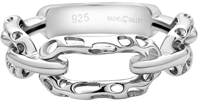 TJC Silver Link Band Ring for Women Size L with Shinny 925 Sterling Stamped High Gloss Plain Solid Promise Friendship Band Metal Wt. 3.7 Grams