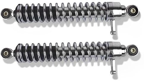 1 Paar Stoßdämpfer, Federbeine 360mm, verstellbar, Feder verchromt für Simson S51, S50, S70, Enduro S51E S70E
