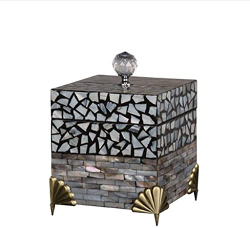 AMYSTY Uhrenkoffer Uhrenrolle Uhrenbox Uhrenschatulle Damen Oder Mädchen, Ohrringe, Halsketten, Uhren, Schmuck, Aufbewahrungsbox, Jakobsmuschel-Näharbeiten Uhrenetui Uhren Aufbewahrungsbox