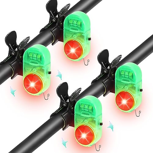 5pcs 2 In 1 LED-Lichtschlag Elektronischer Bissanzeiger Mit Bewegungssensor, Alarmlicht, Angeln, Nachtangeln, LED-Ruten, Nachtlicht-Bissanzeiger, Clip-on-Fischbissanzeiger