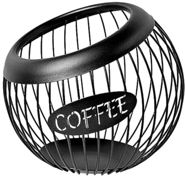 perfk Porta cialde per caffè, Snack, Caramelle, Contenitore, Multiuso, Durevole, Porta Capsule per caffè Espresso, Organizer da Tavolo per Cucina da banco, Nero