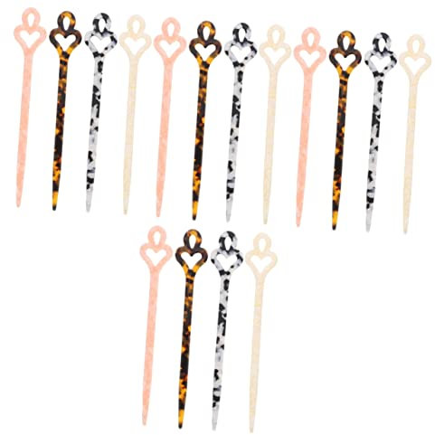 POPETPOP 16pcs Hair Chopstick Stick for Bun Chinese Hairpin Sturdy Hair Grip Wedding Party Accessory