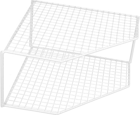 Warmhm Kitchen Pot Rack Corner Shelf Stand Draining Pan Rack Multi-function Tiered Shelf for Saucepan Organizer Convenient Tabletop Organizer