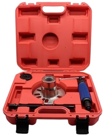 LANNADD 10t Hydraulischer Radlager, Abzieher Werkzeug Satz Ausdrücker Antriebswellen KFZ Radnaben Abziehen, für 4- Oder 5-Loch-Radnaben Mit Einem Lochkreis Von 96 – 125 Mm - Rot
