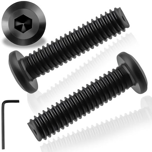 20pcs M6X30mm Vis Noire Tete Plate A2 V2a Vis M6 Boulon Vis Inox Tete Plate Cylindrique Vis Allen avec Clé Hexagonale convient Aux Appareils MéNagers Machines Industrielles