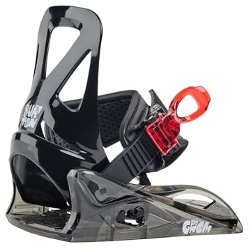Burton Fijaciones de snowboard para niños, tamaño mediano, color negro