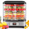 Nictemaw Dörrautomat Edelstahl, 400W Dörrgerät Dehydrator Dörrapparat mit 8 Einlegefächer, Temperaturregelung 35-70℃, für Fleisch, Früchte, Gemüse und Nüsse