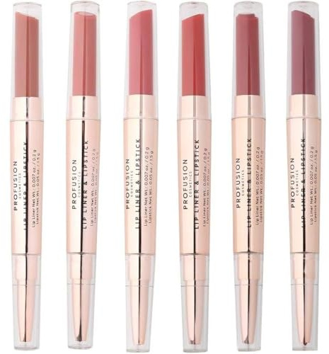 Profusion Cosmetics Lunar Lips Dual-Ended Lipstick and Gloss Set, Vibrant Colour with Shine, Bold Pigment, Vegan & Cruelty-Free Lip Makeup