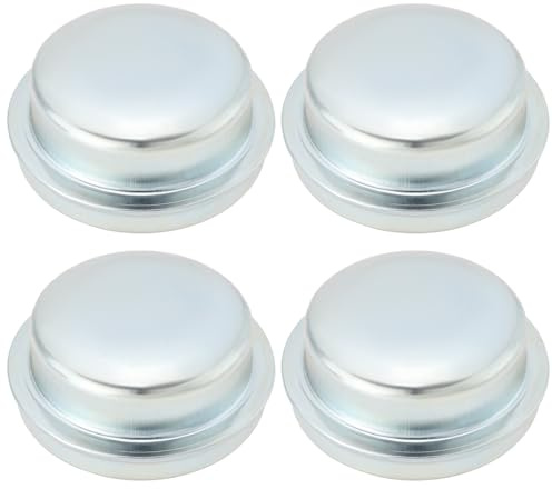 SG Store 4 Stück Anhänger Radnabenabdeckung Lagerstaubschutz Kaltgewalzte Stahl Anhänger Radabdeckung 64x28mm für Anhängerräder mit Einem Durchmesser von 64mm Silber