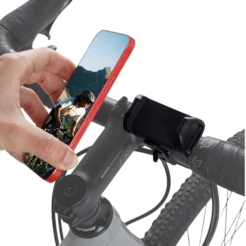 ZEFAL Universal Phone Holder - Support Telephone Velo pour Guidon de Vélo - Bike Phone Holder pour Velo et VTT - Noir - Compatible Guidons Ø22 à 38mm