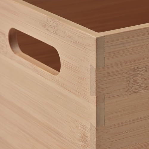Natural Bamboo Storage Box with Lid – 16x24x15cm – Eco-Friendly, Durable & Stylish Organiser for Bathroom, Kitchen, Office or Bedroom