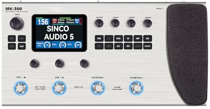 Luocute Pédale Multi-effets pour Guitare, Processeur D'effets pour Guitare M VAVE, Modèle 120 AMP, Boîte à Rythmes, Boucle, Interface MIDI, Réampli, Accessoires pour Basse, Pédale