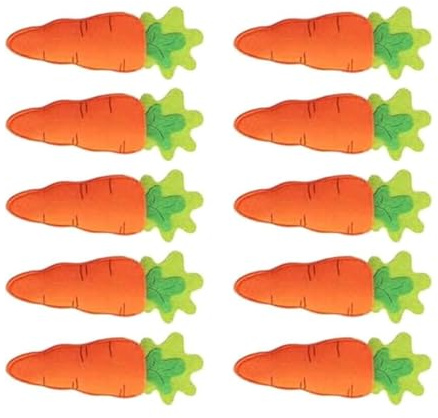 10 piezas de cortador de Pascua y tenedor de bolsillo para cubiertos con forma de zanahoria, soporte para cubiertos de cocina, decoración de anfitriona