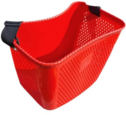 Fenteer Cesta Organizadora Portátil para Recoger Frutas y Verduras, Canasta Grande con Correas Ajustables, Cesta Huerto Multiuso, Práctica, Ideal para Actividades Al Aire Libre Y Picnics, Rojo