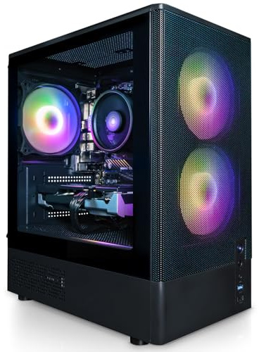 ADMI Gaming PC, AMD Ryzen 5 5500, Radeon RX 9060 XT 16GB, 16GB DDR4, 1TB NVMe, WiFi, F3 RGB Case (Black), No Operating System