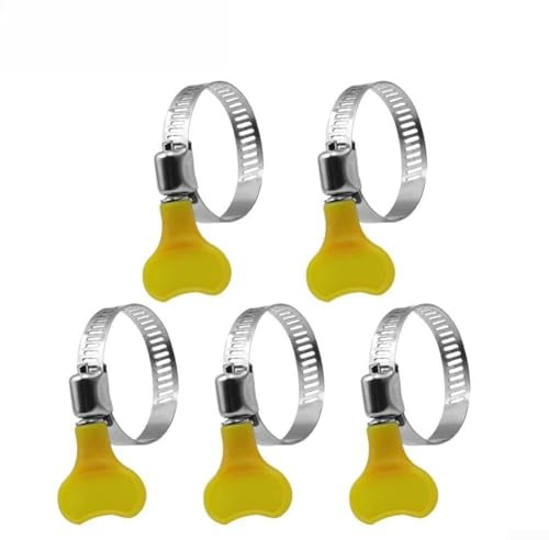 Lot de 10 colliers de serrage réglables en acier inoxydable de 10 à 38 mm pour conduite de carburant, tuyaux d'eau et raccords de plomberie, colliers de serrage durables pour automobile, radiateur (22
