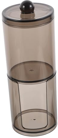WEKADRIN Organizador de Algodón Negro Elegante y Compacto Dispensador Doble para Bastoncillos y Almohadillas Almacenamiento Práctico para Baño y Tocador