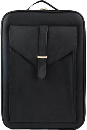 KiBcsLic Barber Bag per Trasporto Strumenti Da Taglio Capelli Zaino Parrucchiere Cosmetologia Grande Capacità Borsa Accessori Capelli con Chiusura Zip in Metal, Nero