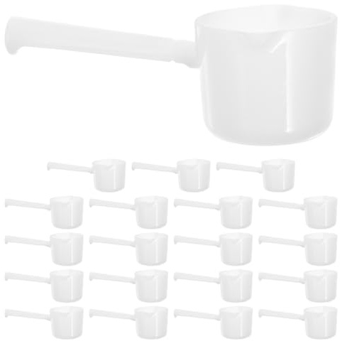 SHINEOFI Set da 20 Cucchiai Dosatori per Latte in Polvere 5g Manico Corto Bianco, Misurini per Cucina Riutilizzabili Resistenti Adatti a Caffè, Tè e Spezie, Utensili da Cucina