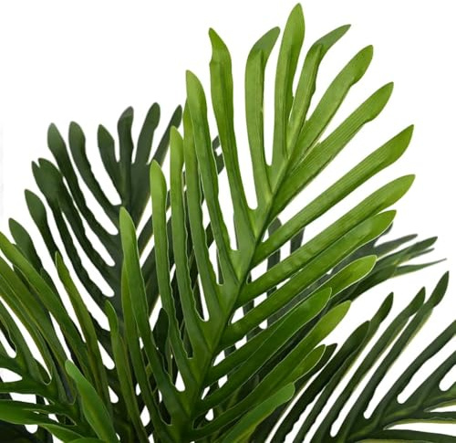 Generico Planta de palma artificial 9 hojas 70 cm verde, flor artificial, 4103583