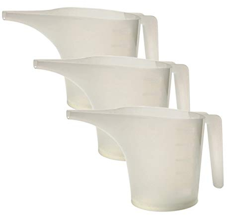 Norpro 2-Cup Measuring Funnel Pitcher Translucent White Batter Pouring (3-Pack)