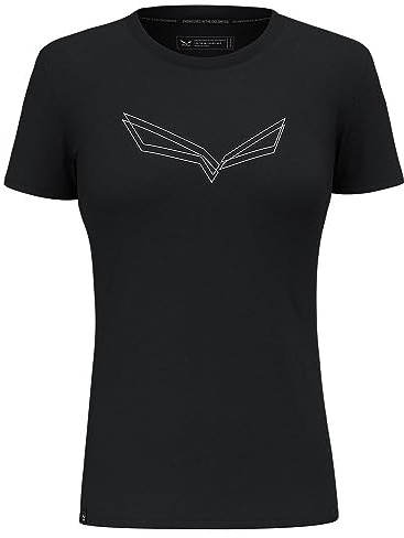 Salewa Damen Pure Eagle Frame Dry T-shirt W Sport T Shirt, Black Out Melange, M (D:38) EU