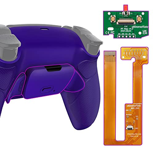 eXtremeRate Galactic Purple Rubberized Grip Programable RISE Remap Kit for ps5 Controller BDM-030 040 050, Upgrade Board & Back Shell & Back Buttons - Controller NOT Included