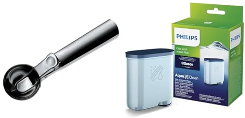 WMF Gourmet Eisportionierer 18 cm, Eislöffel mit Auswerfer & Philips AquaClean Kalk- und Wasserfilter für Espressomaschine