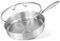 nuovva Stainless Steel Saute Pan with Glass Lid – Induction Hob Non Stick Saucepan – 28cm Frying pan