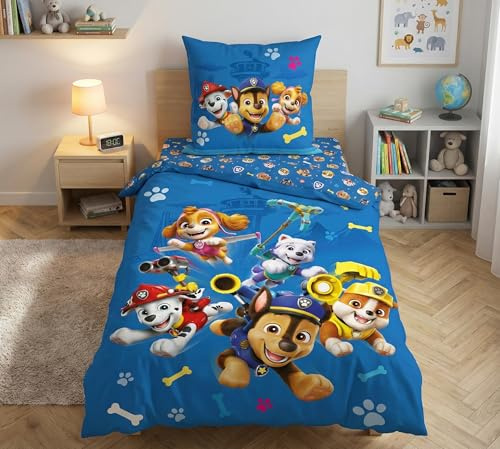 Paw Patrol 3 Piezas Funda Nórdica Cama 90 140x200 + Funda 63x63 + Bajera