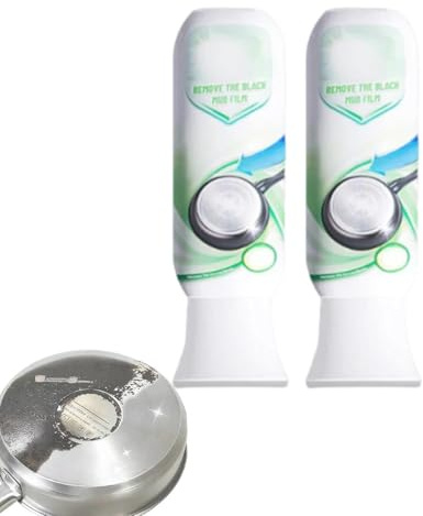 Latte detergente concentrato multifunzionale e potente, la pellicola di fango rimuove i residui di bruciato e scioglie il grasso carbonizzato ostinato in 5 minuti, senza bisogno di strofinare. (2Pcs)