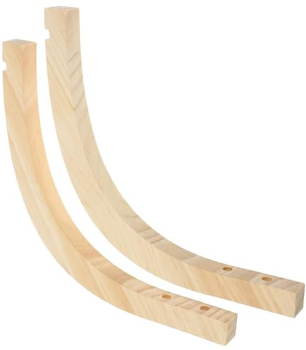 NUOBESTY Lot de 2 Crochets Muraux en Bois d 39 Orme Suspendre de Plantes d 39 Intérieur Supports pour Pots de Fleurs et Lanternes Design Rustique Montage Facile Adaptés pour Décoration