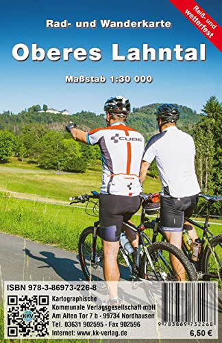 Oberes Lahntal: Rad- und Wanderkarte (reiß- und wetterfest)