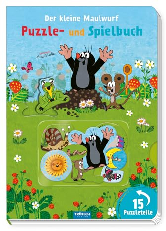 Trötsch Der kleine Maulwurf Puzzle- und Spielbuch Pappenbuch: Spielbuch Kinderbuch Beschäftigungsbuch