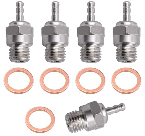 Hobbypark Medium Hot Glow Plugs N4 Super Duty Spark Engine Parts for RC Nitro Car (Pack of 5)