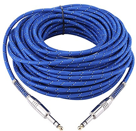 Cavo stereo bilanciato da jack maschio da 6,35 mm a jack maschio da 6,35 mm, linea di interconnessione bilanciata per mixer, chitarra elettrica, amplificatore, registratore