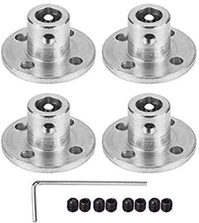 4Pcs 6mm Flange Coupling Connector, Rigid Guide Model Coupler Accessory, Shaft Axis Fittings for DIY RC Model Motors