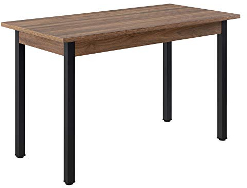 [en.casa] Esstisch Den HAAG 120x60 cm 4 Personen Küchentisch Esszimmertisch MDF Stahl Walnussoptik/Schwarz