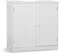 Mondeer - Meuble sous Lavabo - Meuble sous Lavabol Salle de Bain en Bois avec Deux Portes Peu Encombrant Poser Librement 60 x 30 x 60 cm pour Salle de Bain Blanc