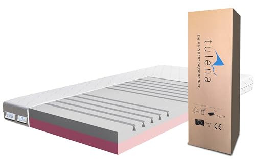TULENA NOX Matratze 90x200 Komfortschaum weich H1 und H2 Basic 14 cm Probeschlafen inkl. Wendematratze Antibakterieller Bezug mit Reißverschluss