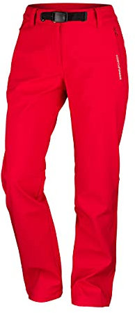 NORTHFINDER Outdoor Hosen für Damen Lyric | Einfache Wanderhose Damen aus 3-lagiger Softshell mit wasserabweisender Oberfläche | Trekkinghose Damen mit Ausgezeichneter Atmungsaktivität | Rot XS