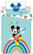 JFabrics Mickey Mouse - Juego de funda nórdica y almohada para cuna de bebé, 100 % algodón, color azul, 100 x 135 cm + funda de almohada de 60 x 40 cm