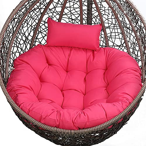 OLAMASA Hängesessel Kissen Dicke Schaukel Sitzkissen Hängestuhl Gestell Kissen Waschbar Schaukel Hängendes Rattan Stuhl Kissen Outdoor Hängeschaukel Hängematten-Stuhl-Auflagen (Rose red)