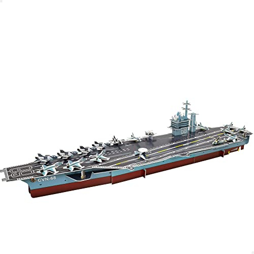 Colorbaby 49663-3D-Puzzle Flugzeugträger Nimitz USA 67 Teile CB Toys/Modellbausatz für Erwachsene und Kinder, Basteln, Puzzle, Modellbausatz zum Reiten/Familienspaß
