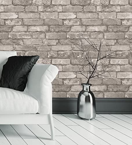 GAULAN 500680895 - Carta da parati lavabile muro di mattoni grigio chiaro e nero texture liscia per pareti soggiorno camera da letto sala da pranzo testada - Campione DIN A4