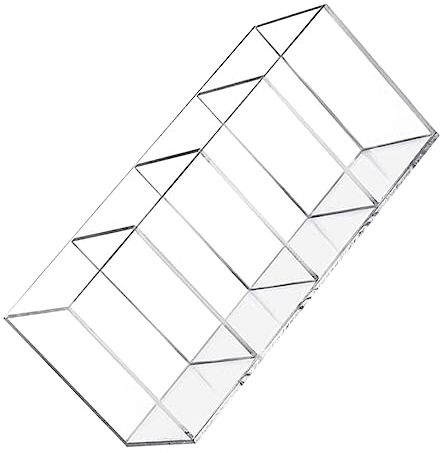EXCEART Stiftehalter Klarer Pinselhalter Acryl Schreibtisch Organizer mit 4 Fächern für Make Up Ordnung für Büro und Studium dem Tisch