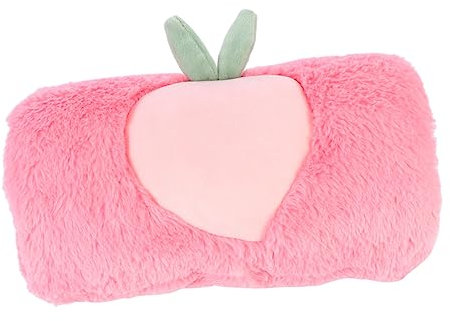 Yardwe Handwärmer Kuschelkissen Aus Kunstpelz Mit Pfirsichmuster Weicher Handwärmer 30x18cm Plüschig Wärmend Für Damen Und Mädchen Winter Handwärmerkissen Für Outdoor Und Zuhause