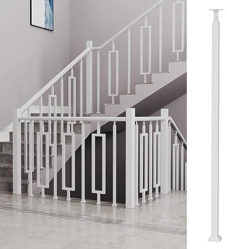 Baluster für Innentreppen 85 Cm/95 Cm Hoher Weißer Handlauf, Geländer, Spindelpfosten, Bodenmontage, Deck, Veranda, Geländersystem, Innentreppe, Geländersäule Mit Schraubensatz (Color : B 30pack, Si