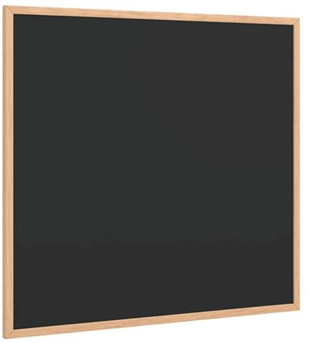 vidaXL Kreidetafel mit massivem Kiefernholzrahmen Schwarz 60x55 cm, Tafel, Kreidetafel für Wand, Schreibtafel für Büro, Küchentafel
